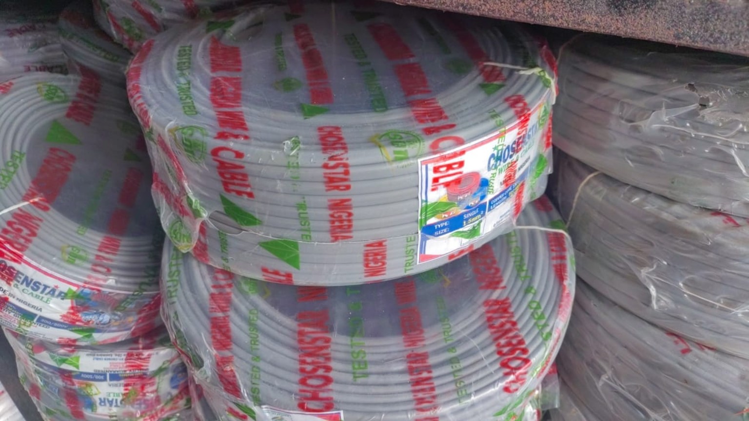 Packaged white Chosen Star wire rolls